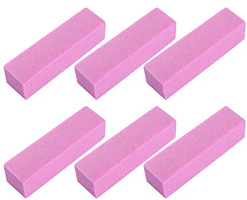 FRCOLOR Blocchi Abrasivi per Unghie Rosa 10 Pezzi Spugna Levigante e Superficie per Manicure Professionale e Uso Domestico