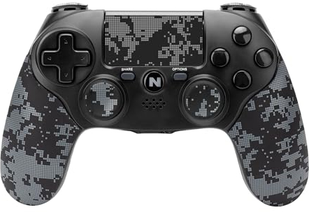 NITHO Wireless Controller für PS4, Game Controller Kompatibel mit PS4/PC/Android/iOS, Gamepad Joystick mit Dual-Vibration/6-Achsen Gyro Sensoren - Camouflage