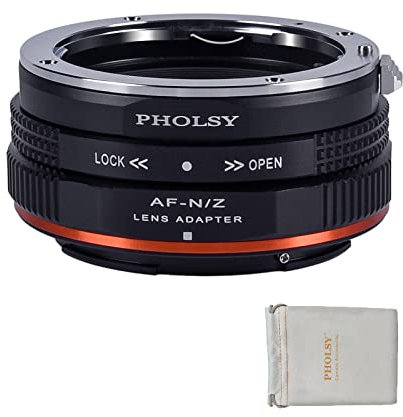 PHOLSY Adaptador Objetivos con Apertura Anillo de Control Compatible con Objetivos Sony A/Minolta AF y Cuerpo Cámara Nikon Z, Zfc, Z30, Z9, Z8, Z6, Z7, Z5, Z50