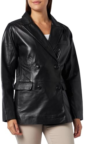 nascita Giacca da Donna in Pelle, 29027095-na03, Nero, XS Blazer