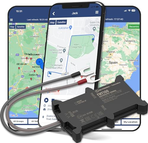 Transpoco Localizador GPS Coche 2G (FMT100) – Rastreador en Tiempo Real con SIM Incluida – 30 Días de Prueba, Geovalla, Historial, Alertas, Fácil Instalación