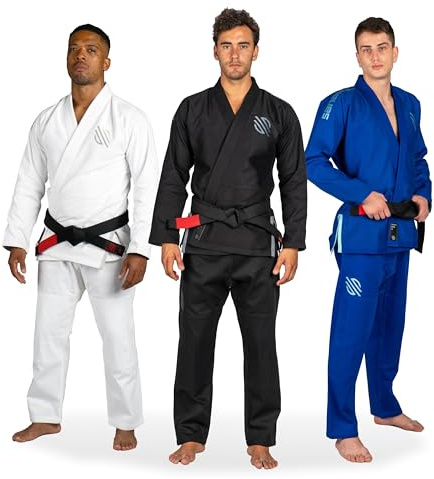 Sanabul Essential BJJ Gi pour hommes, tissu léger pré-rétréci pour entraînement et compétition de ju-jitsu