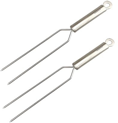 Kakamono 2PCS Carving Fork Stainless-Steel Meat Fork 13 BBQ Fork, Long Metal Chef Pro Kitchen Forks for Barbecue, Serving, Cooking, Grilling, Roasting