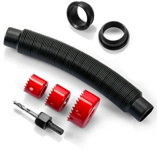 Rain Barrel Hose Connector Kit Link 2 Rain Water Barrels to Store More Rainwater for Home Garden Outdoor Chores, With Hole Saw and Gaskets