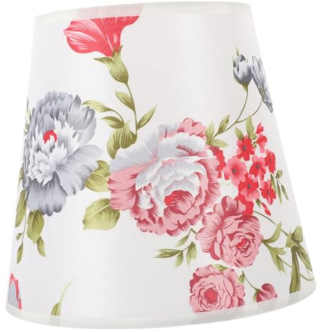 Homoyoyo Blumenmuster Lampenschirm Aus Stoff Tischlampe Lampenschirm Dekorativer Für Wohnzimmer Und Schlafzimmer Hochwertige Verarbeitung Einfacher Austausch Des