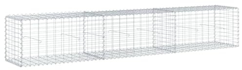 vidaXL Gabione mit Deckel 300x50x50 cm Verzinktes Eisen