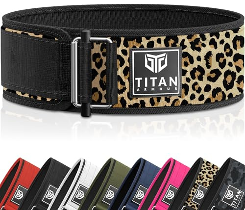 Titan Armour® Cintura autobloccante di alta qualità per sollevamento pesi | Cintura da palestra: crossfit, powerlifting, stacco da terra, sollevamento pesi olimpico, squat, cintura funzionale per