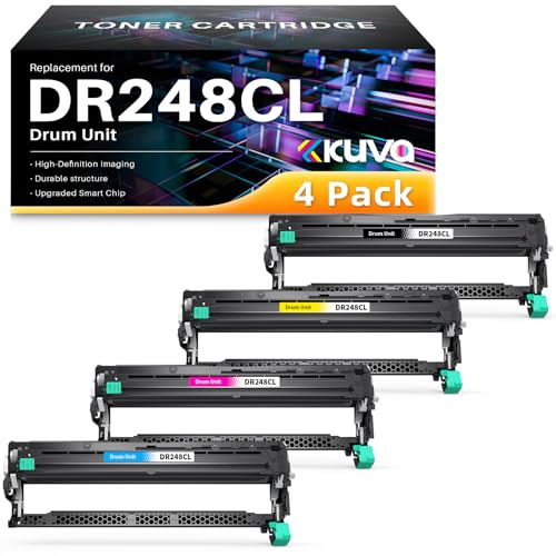 DR248CL DR248 Drum Unit Compatible with Brother DR-248CL DR-248 Drum for Brother DCP-L3520CDW DCP-L3560CDW HL-L8240CDW HL-L8230CDW MFC-L3740CDW HL-L3220CW MFC-L8390CDW DCP-L3555CDW (4 Pack)