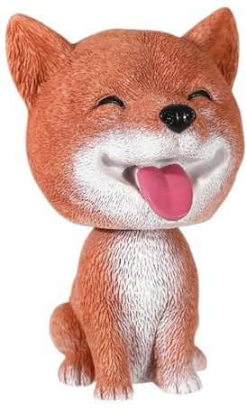 KiBcsLic Figura de Perro Cabezón para Salpicadero de Coche, Ideal para Escritorio de