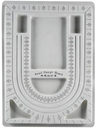 ANKROYU Organisateur de planche à perles, plateau de fabrication de bijoux, outil de conception de perles professionnel avec échelle de mesure pour la fabrication de colliers à fai