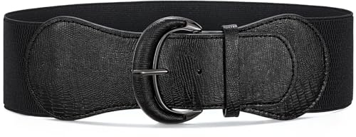 JASGOOD Ceinture Large Femme Élastique Extensibles Ceinture Femme Grande Taille Ajustable Vintage avec Boucle pour Robes