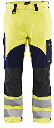 Blaklader 158815123389C146 - Pantaloni da lavoro per indurimento, Pantaloni Antitaglio, colore: GialloBlu marino