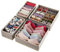 Lifewit Organizzatore separatore biancheria intima per cassetto 4 pezzi Organizzatori di comò pieghevole in tessuto e vassoi di stoccaggio, grigio chiaro
