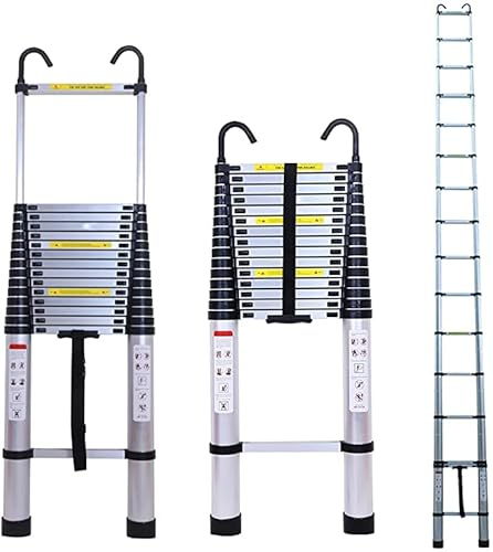 Escalera telescópica multiusos de 6,2 m, con gancho extraíble, aluminio de alta calidad, extensible, antideslizante, para escalada/oficina/loft, escalera doméstica, 150 kg de capacidad de carga