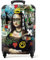 NoBoringSuitcases.com Reisekoffer, Koffer Groß, Hartschalenkoffer Groß, TSA Schloss, Reisekoffer mit Rollen Groß, Trolley Koffer Mittelgroß, Koffer Mittelgroß (Mona Lisa - Graffiti, 67 cm - 72 L)