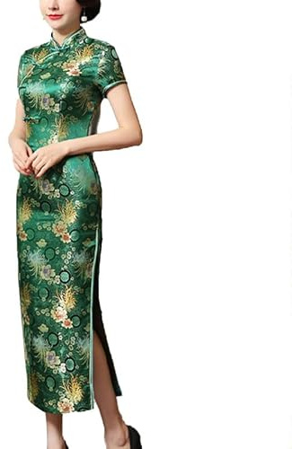 kewing Abito Tradizionale Cinese Qipao per Donne Stile Moderno Elegante Broccato Cerimoniale Cheongsam
