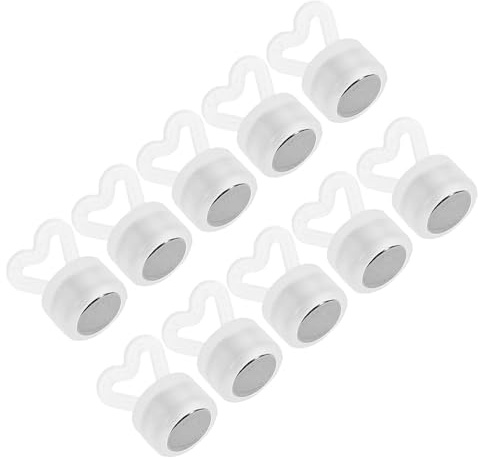 Toyvian Pesas para Globos de Plástico Base Magnética en Forma de Corazón, 10 Unidades, Bloque de Peso para Decoración de Bodas, Cumpleaños y Fiestas, Accesorios para Globos de
