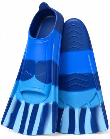 Simfenor barn, fenor barn, 100 % silikon korta snorkelfenor, träningsfenor för vuxna barn simma, frivatten, snorkling, dykning för nybörjare