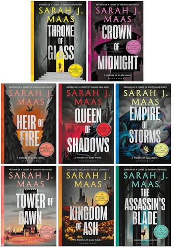 Throne Of Glass Series Collection 8 Books Set By Sarah J. Maas NEW COVER (Crown of Midnight, Heir of Fire, Queen of Shadows, Empire of Storms, Tower of Dawn, Kingdom of Ash & MORE!)