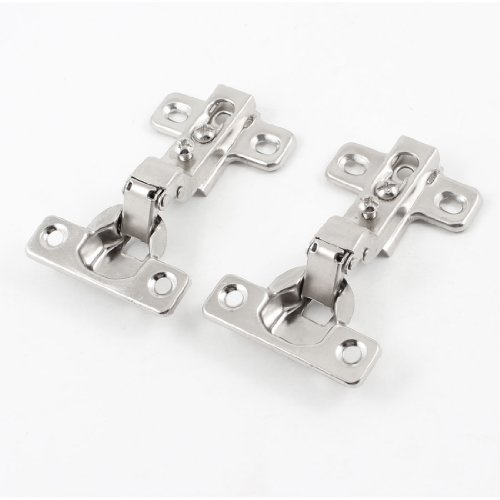 Aexit Cerniera da incasso a scomparsa in metallo 80mm x 19mm Tono argento 2 pezzi ID: 930035