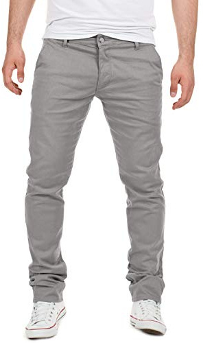 Yazubi Stretch Pants Men Chinos Jeans Dustin, Grey (Gull 4R173802), W34/L32