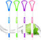Annhua Lot de 4 gratte-langue pour adultes en silicone avec double face, brosse à langue portable pour une haleine fraîche et réduire les dépôts de revêtement de langue – Bleu, vert, rouge, violet