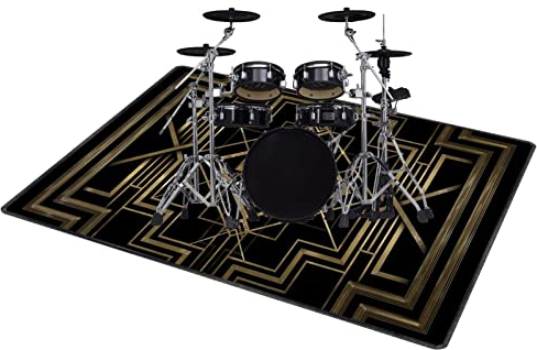 QQDD Drum-Teppich Schlagzeugteppich Trommel Schallschutz Teppich rutschfeste Matte für E Drum Schlagzeug Elektronisch Snare Teppich Snare Drum Musikinstrumente Schalldicht Teppiche (80CM - 200CM)
