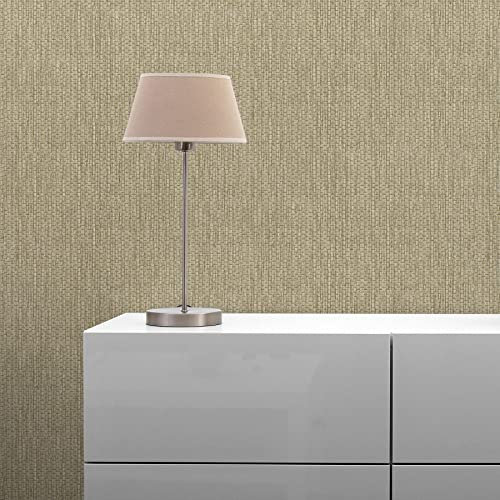 TADESSI Carta da parati Uni M1-No.1730 Carta da parati in tessuto non tessuto grigio beige struttura tinta unita per soggiorno camera da letto cucina