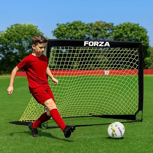 FORZA Flash Fyrkantigt Pop-Up Fotbollsmål [1.2m x 0.9m] - Fotbollsmål för barn | 1 & 2-pack (2-pack)