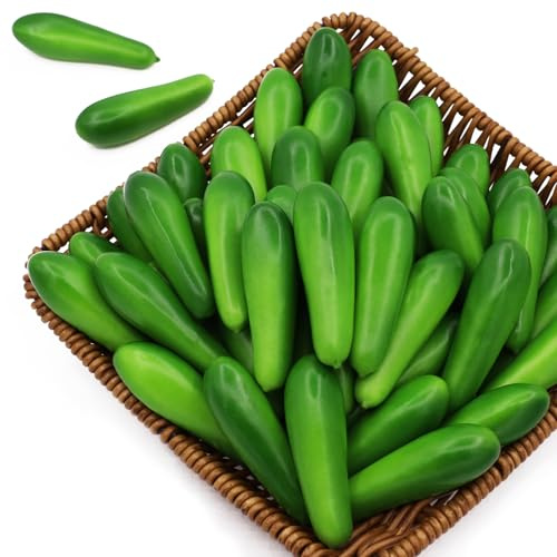 Tuxiaobu, verdure artificiali in finto cetriolo per decorazione realistiche - finti cetrioli in plastica per decorazioni imitazioni per cucina, casa, ornamento, fotografia - 30 pezzi verdi