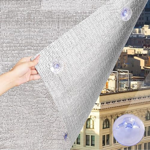 Película Antiviento para Ventanas,Kit de Aislamiento de Ventana,Personalizable,Visera Aislante de Papel de Aluminio Protección de la Privacidad Cubierta Térmica (120x130cm/47inx51in)