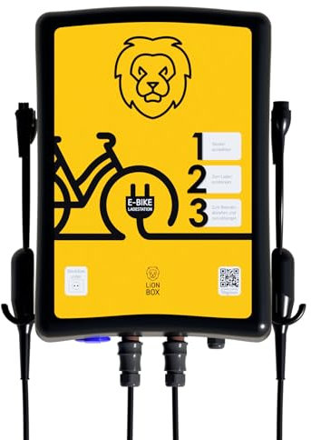 ONgineer LiON Box Max BS-BO-RO_BO-SH-YA - universelle 36 V E-Bike Ladestation mit 2 Plug & Go Ladepunkten und 1 Steckdose: kompatibel mit Yamaha, Bosch Smart, Bosch, BMZ, Specialized & Shimano