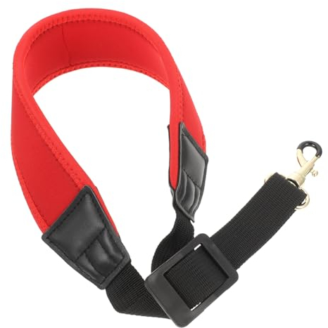 Verstellbarer Saxophon-Halsgurt Aus Nylon in Rot Für Alto Und Tenor Saxophon Komfortabler Und Praktischer Gurt Mit Metallhaken Für Musiker