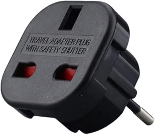 Jembe - Adaptateur Voyage Prise Anglaise vers France Lot de 1 - Type G vers Type C - Société Française