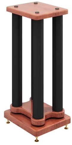 Soportes de madera para altavoces de escritorio y satélite, para cine en casa, de alta fidelidad, con diseño hueco para relleno de arena, 1 pieza (30 x 35 x 80 cm)