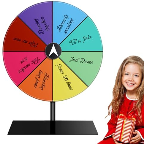 Ruota dei premi, Ruota dei premi Gira - Gioco Spinner con cancellazione a secco della ruota girevole - Ruota dei premi con supporto, ruota dei premi da tavolo per giochi cancellabili a secco, ruota de