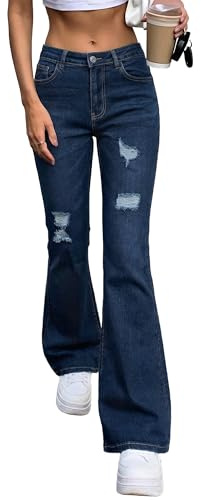 EMMIOL Women's Flare Jeans High Waist Stretch Bootcut Denim Pants