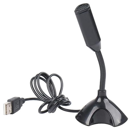 Micrófono USB para PC - Condensador de micrófono Plug & Play, Suministros de audio HD para PAPTOP PC Studio | Registro de voces, voces fuera del campo, omnidireccional avanzado y una transmisión de tr