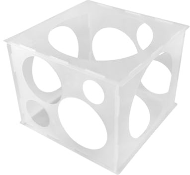 Hopzab Scatola di misurazione pieghevole per palloncini: uno strumento cubo di misurazione per palloncini da 5,1 a 25,4 cm, ideale per ghirlande e decorazioni per feste