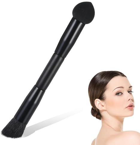 1 pennello correttore trucco professionale setole oblique copre attaccatura capelli occhiaie rughe nasolabiali pratico portatile, copri capelli bianchi donna, polvere per capelli, pennello trucco