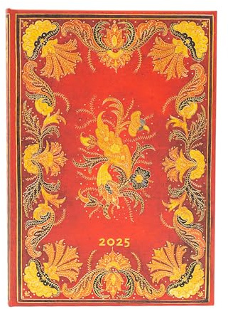 Paperblanks 12 månadskalender 2025, Fiammetta, Midi, Verso, elastisk bandstängning