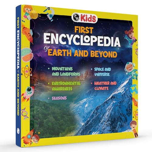 First Earth and Beyond Encyclopedia Books for Kids, Explore Space to Mountains, Activity Book for 5+ Year Old, Fun Learning Book