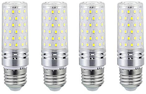 K JINGKELAI LED Candle Bulb, 15W Equivalent to 120W Incandescent, Cool White 6000K, 4 Pack, E26/E27 Medium Base, Non-Dimmable