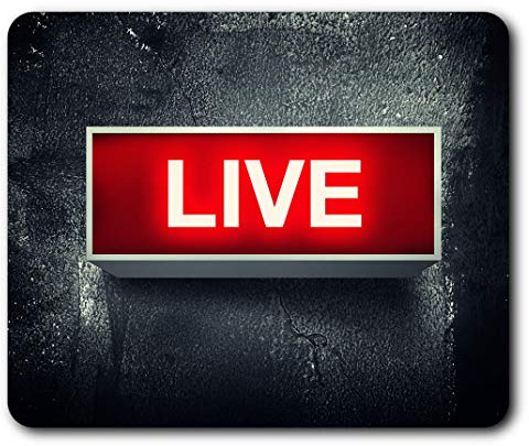 Live Sign Music Studio Radio Retro Mouse Mat Pad Computer PC Laptop Gaming Office Home Desk Accessory Gadget 21797