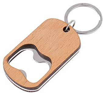 ARFUKA Bottle Opener Keyring Portable Wooden Beer Bottle Opener Keychain Beverage Soada Drinks Bottle Opener Key Chain Christmas Birthday Gift for Men and Women