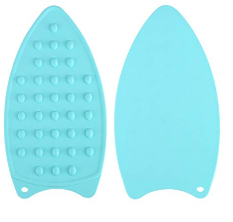 Tappetino in Silicone per Ferro, Mini Pad Resistente al Calore Tappetino in Ferro in Silicone per ASSE da Stiro Accessori per Il Resto del Ferro Antiscivolo Resistente al Calore(Blu)