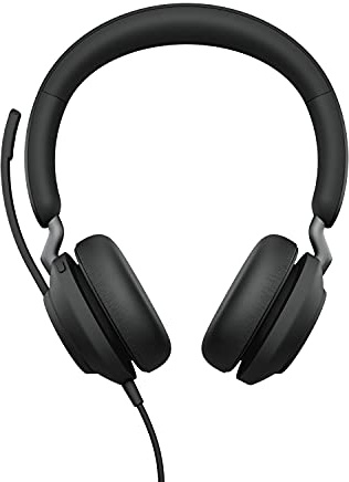 Jabra Evolve2 40 SE Wired Noise-Cancelling Stereo Headset With 3-Mic Call Technology and USB-A Cable - Works with all Leading Unified Communications Platforms such as Zoom and Google Meet - Black
