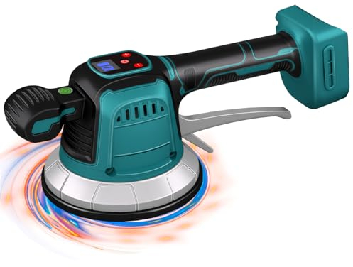 Vibratore per Piastrelle Compatibile con Makita 18 V, Strumenti per Piastrellista con 10 Marce Regolabili, Ventosa da 14,8 cm e Assorbimento da 160 kg per Posa di Piastrelle