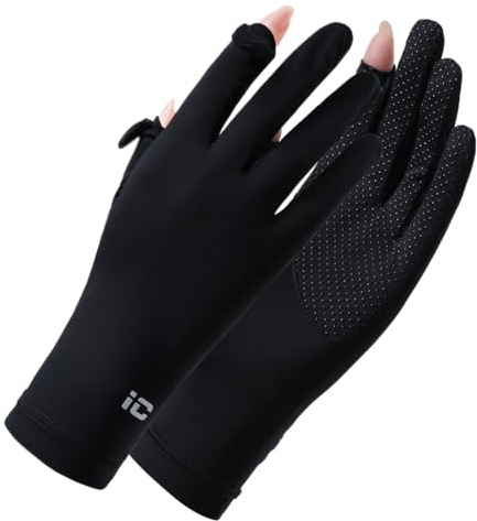 SUJAYU Gants de conduite ultra fins avec protection UV pour femme, gants d'été en soie glacée