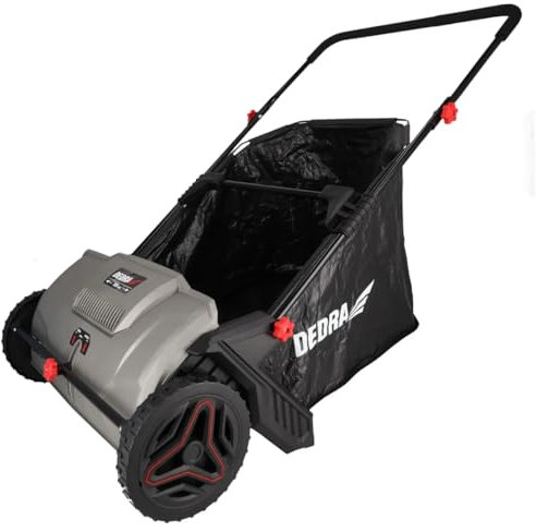 Rasenkehrmaschine Manueller Sammler, Laub- und Rasensammler DEDRA, Sammelbreite 530 mm, 100 l Fangsack, robuste 250-mm-Räder, leicht und handlich 7kg, Verstellbarer Lenker